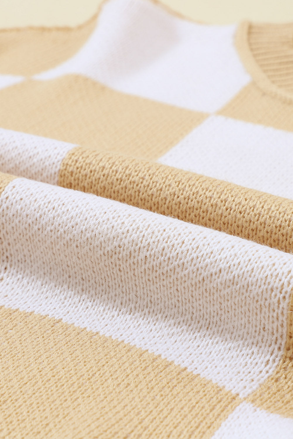Khaki Plaid Bishop Sleeve Pullover Sweater - Greta Bean & Co.