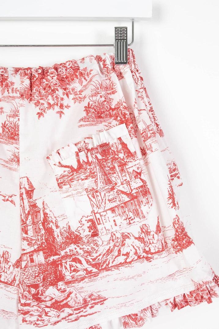Colette Red Toile PJ Shorts Violet & Brooks