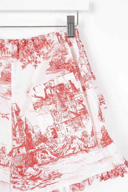 Colette Red Toile PJ Shorts - Greta Bean & Co.