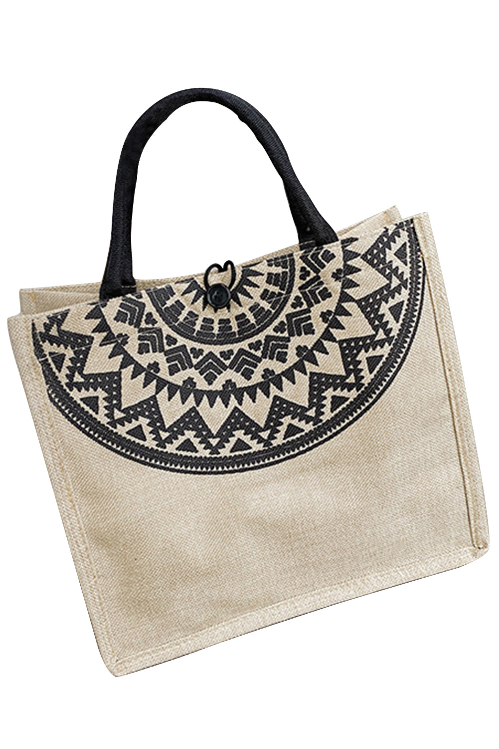 Khaki Jute Reusable Eco Friendly Tote Bag - Greta Bean & Co.
