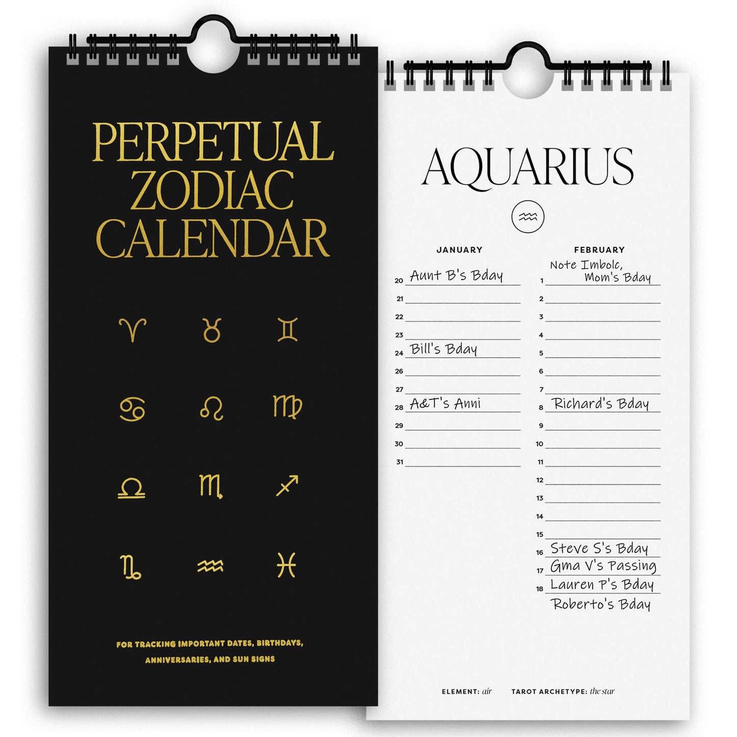 Perpetual Calendar - Special Dates to Remember, Wall or Desk - Greta Bean & Co.