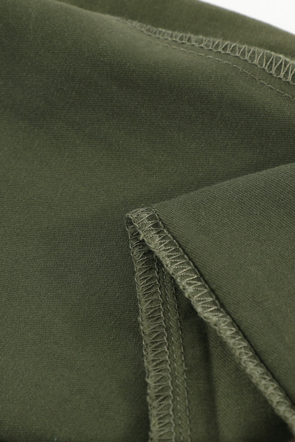 Green Plain High Waist Buttons Frayed Cropped Denim Jeans Greta Bean & Co.