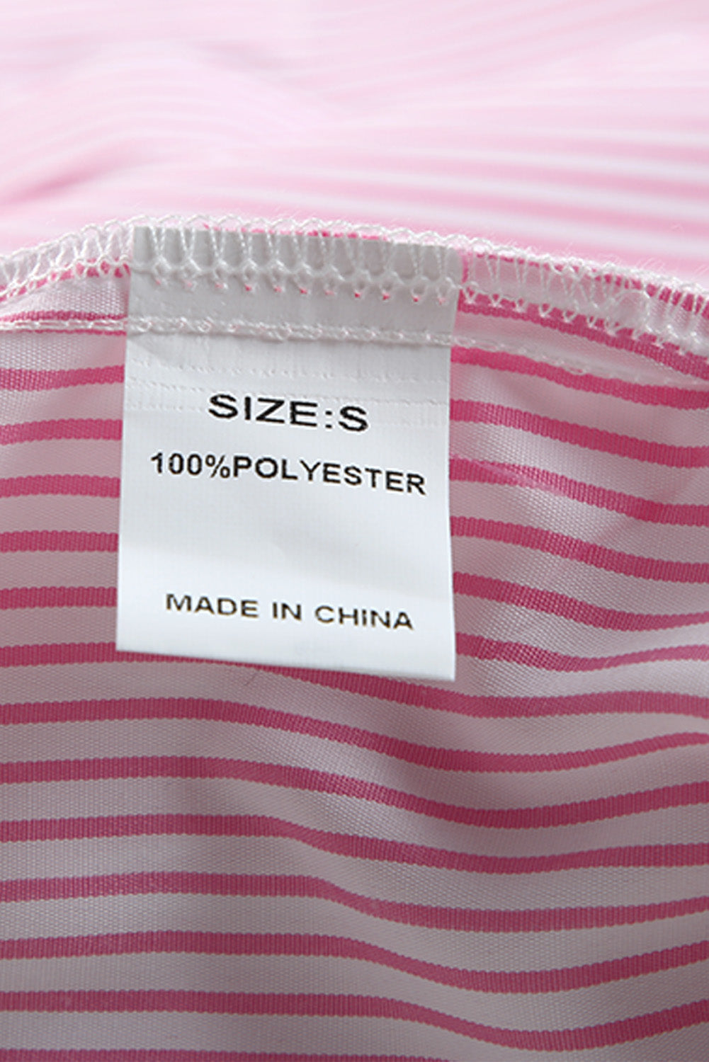 Pink Smocked Cuffed Striped Boyfriend Shirt with Pocket Greta Bean & Co.