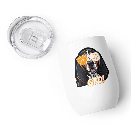 TN VOLS Smokey Gameday Wine tumbler Greta Bean & Co.