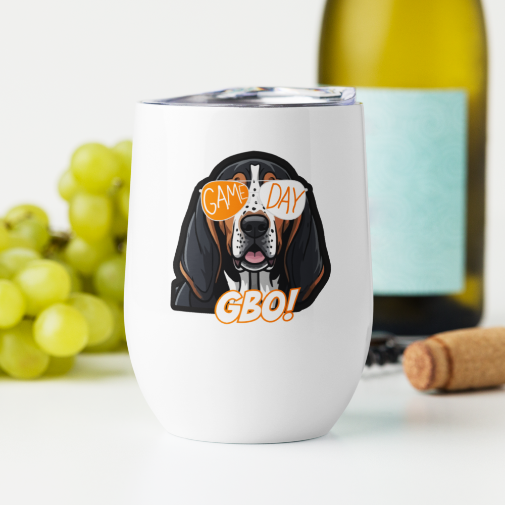 TN VOLS Smokey Gameday Wine tumbler Greta Bean & Co.