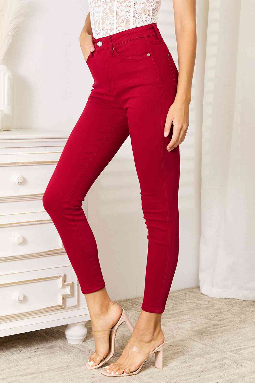 Judy Blue Red Skinny Jeans Greta Bean & Co.
