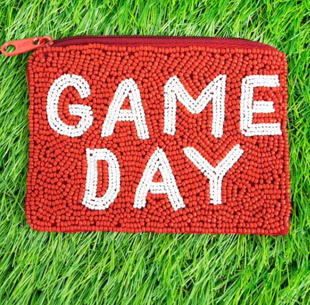 Alabama Red &White Game Day Coin purse - Greta Bean & Co.