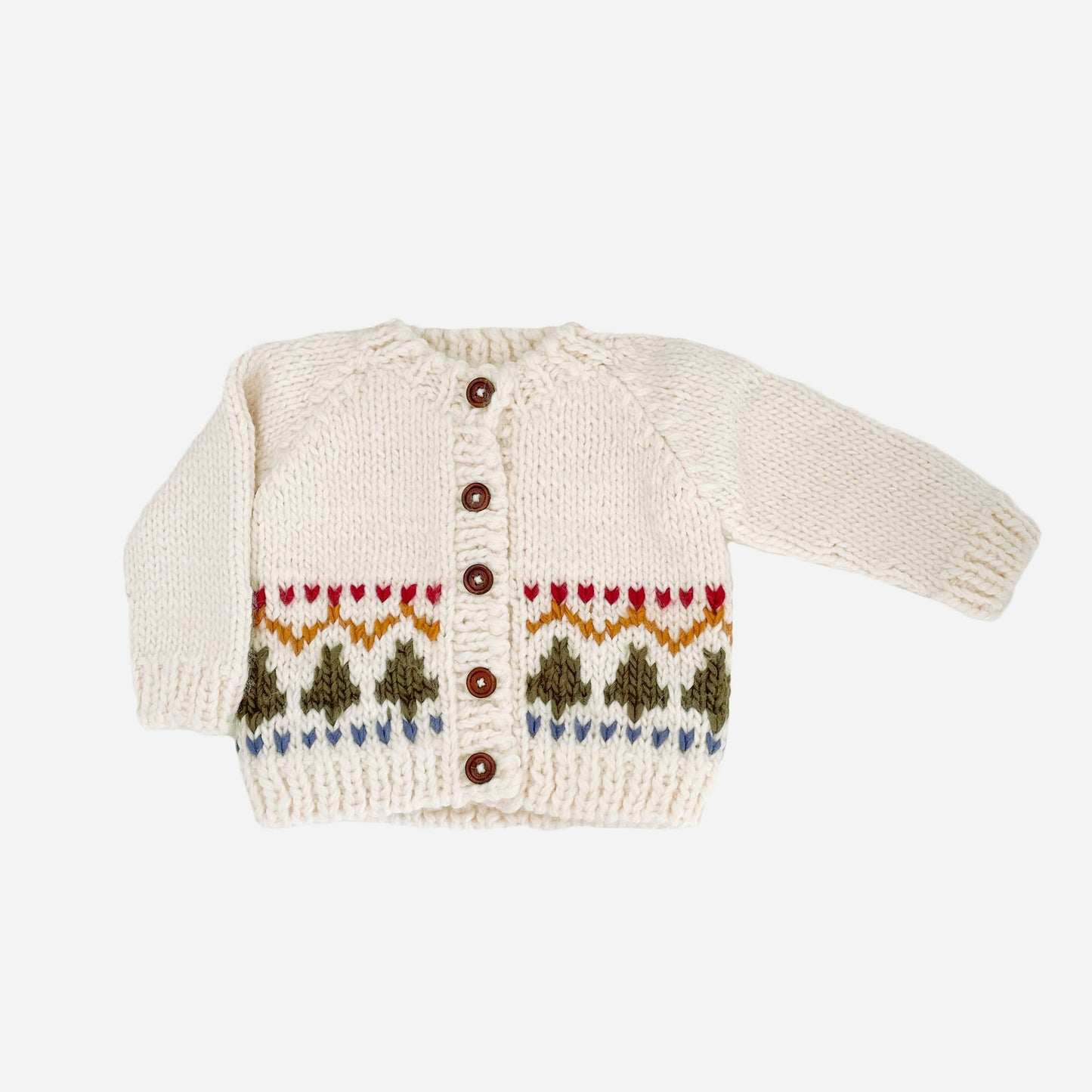 ADORABLE Holiday Tree Fair Isle Knit Cardigan | Kids and Baby Sweater The Blueberry Hill