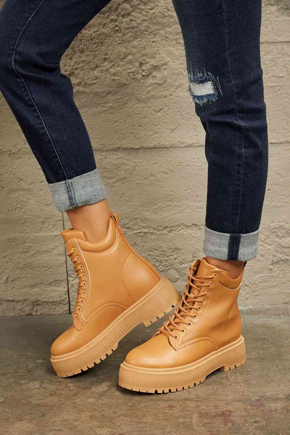 East Lion Corp Platform Combat Boots Greta Bean & Co.