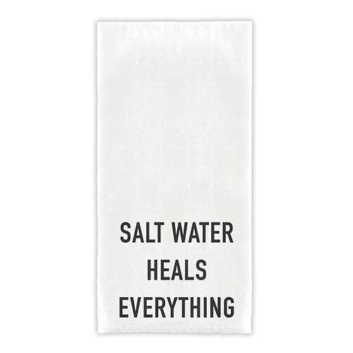 Beach Saltwater Heals Everything Kitchen Dish Towel Santa Barbara Design Studio by Creative Brands