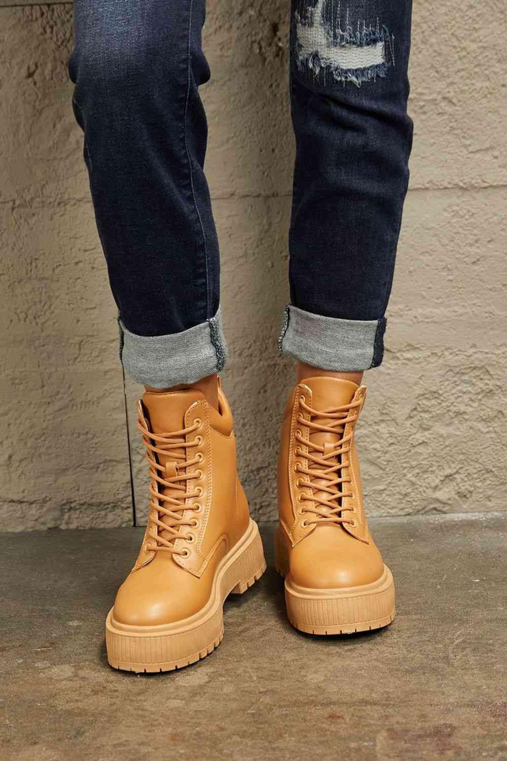 East Lion Corp Platform Combat Boots Greta Bean & Co.