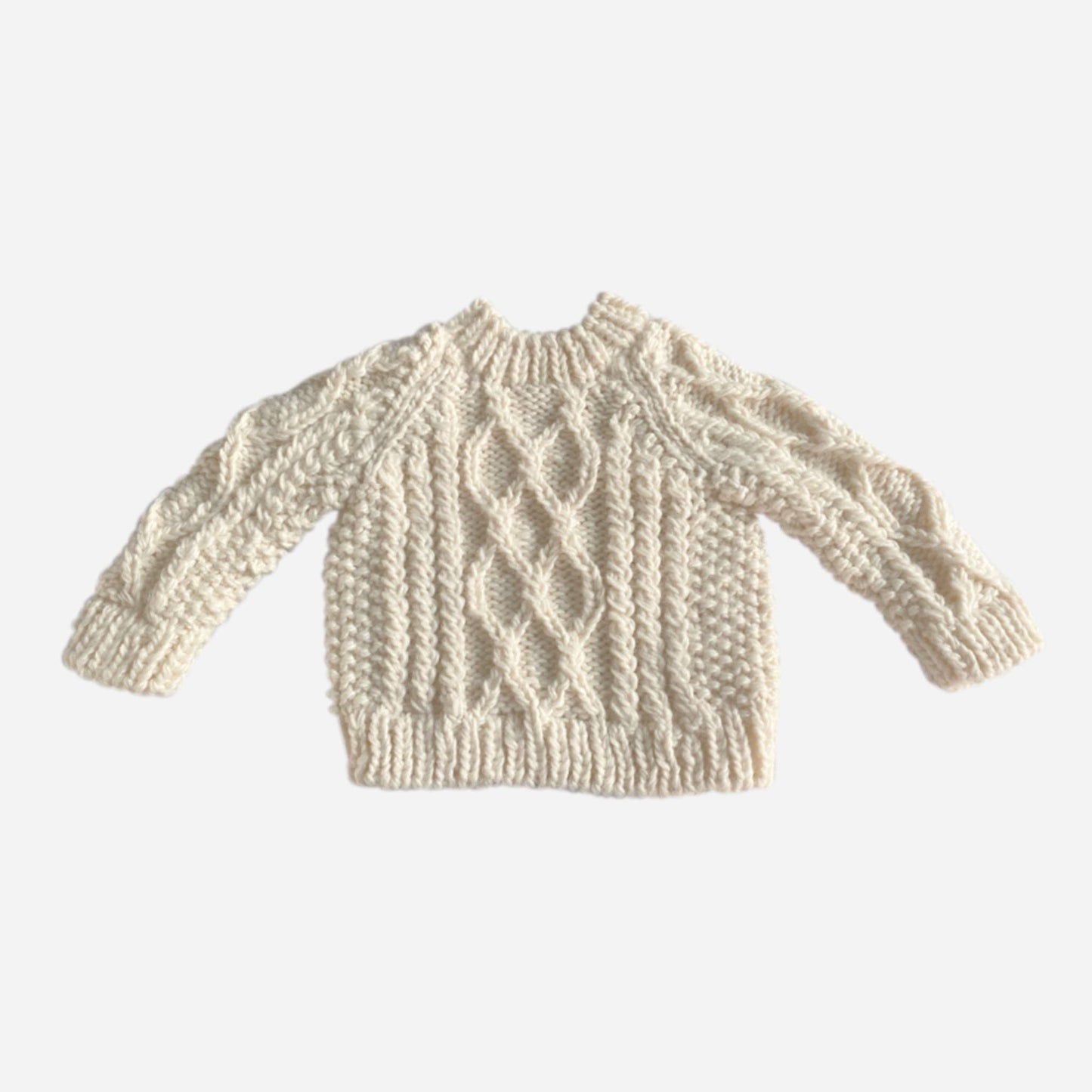 Cream Cableknit Fisherman Sweater | Kids Fall & Winter Clothing The Blueberry Hill