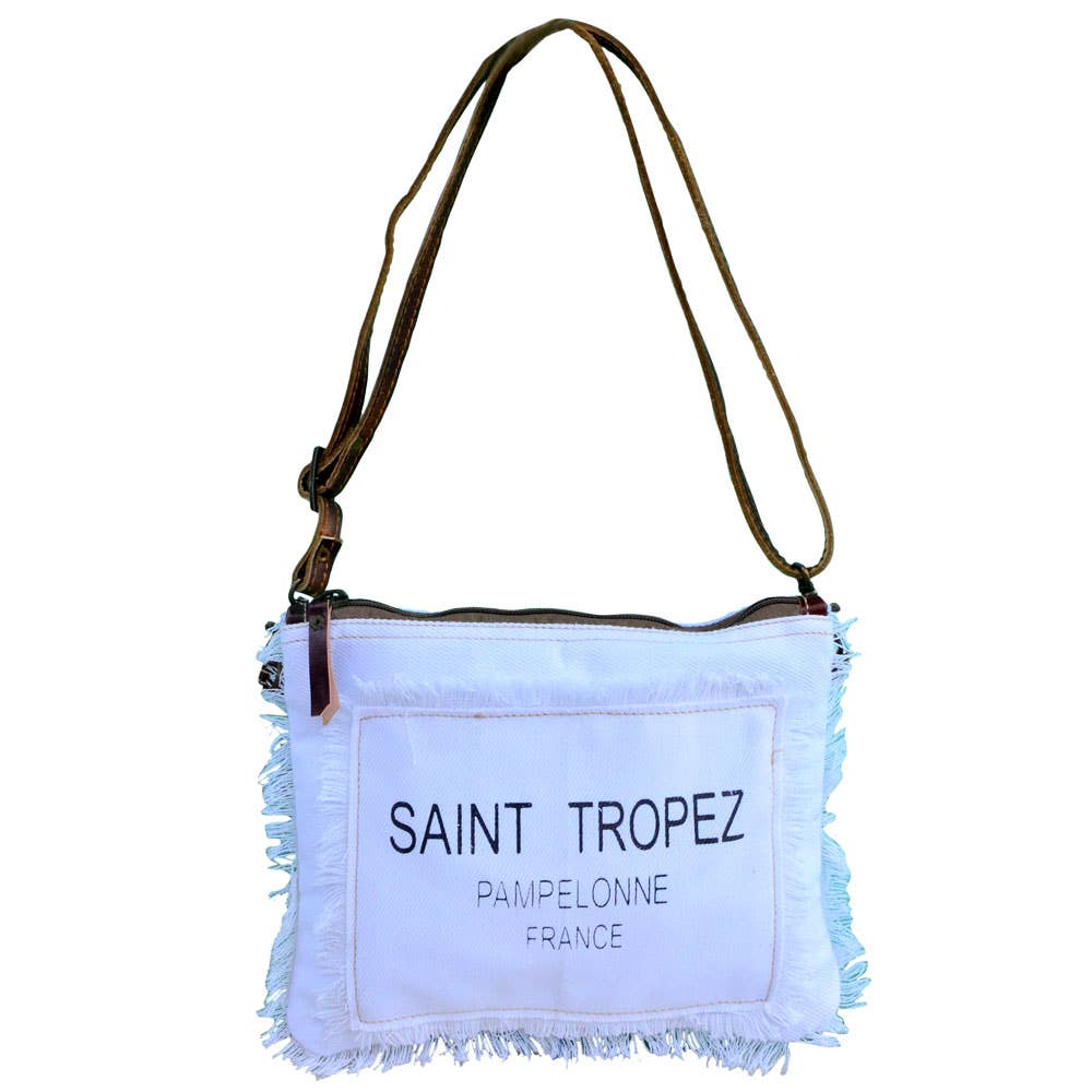 Saint Tropez Canvas Shoulder Bag - Greta Bean & Co.