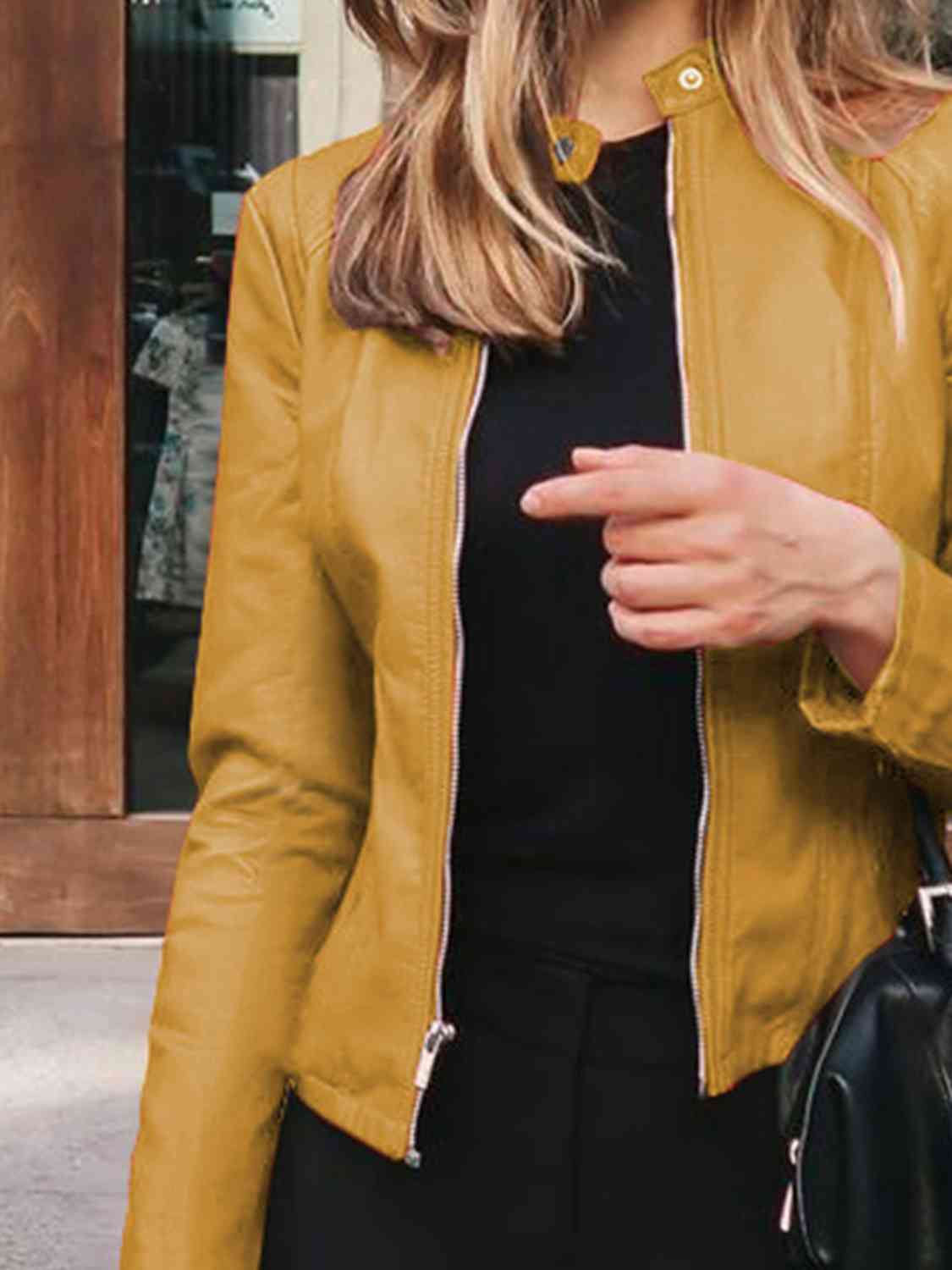 Mock Neck Zip Up Jacket**** Greta Bean & Co.