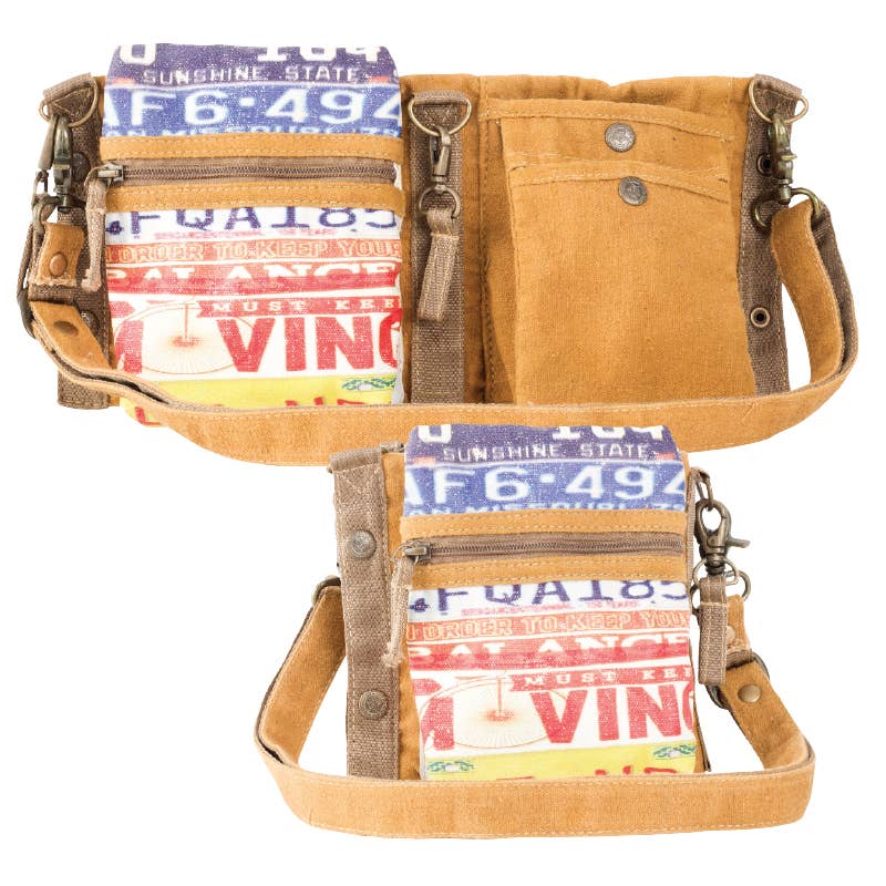 License Plate 3 Way Crossbody/ Shoulder Bag/ Festival Belt - Greta Bean & Co.