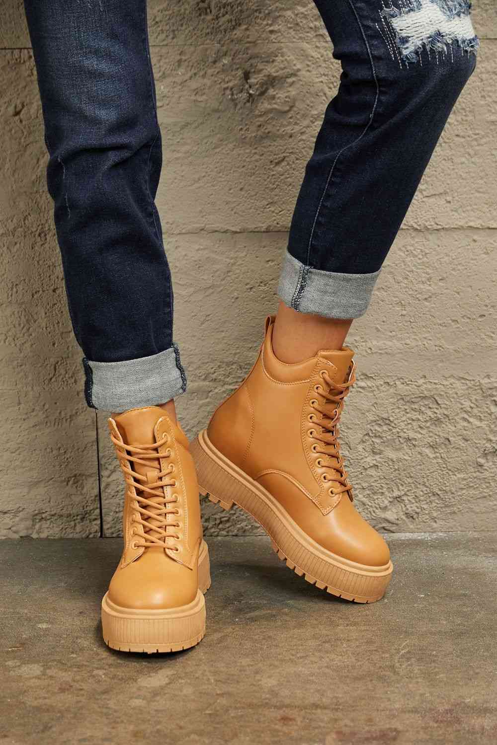 East Lion Corp Platform Combat Boots Greta Bean & Co.