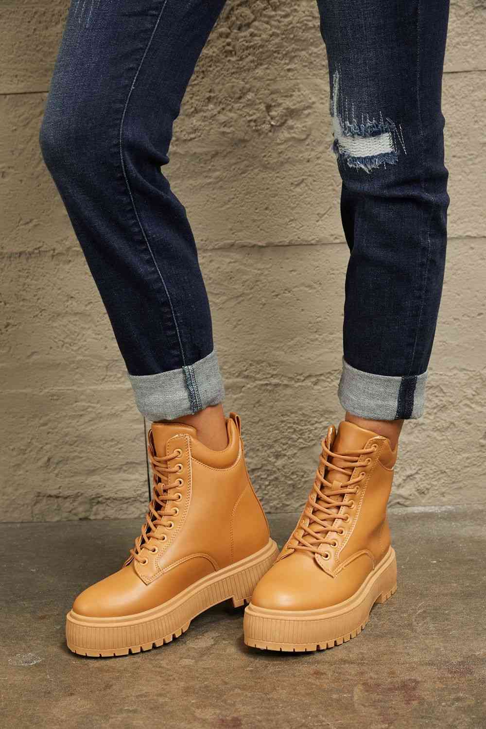 East Lion Corp Platform Combat Boots Greta Bean & Co.