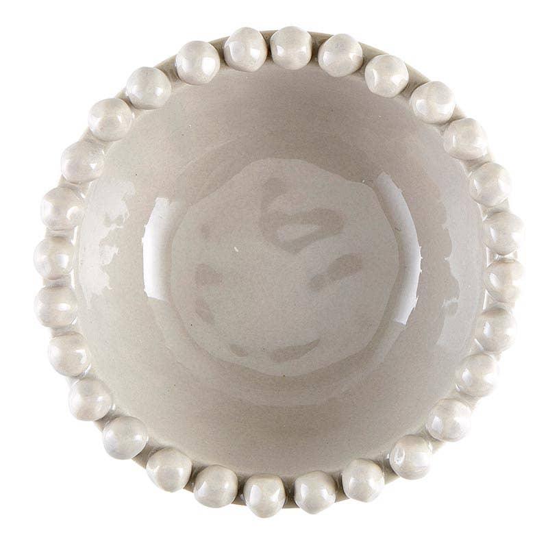 Ceramic Small Dotted Edge Bowl - Grey Santa Barbara Design Studio by Creative Brands