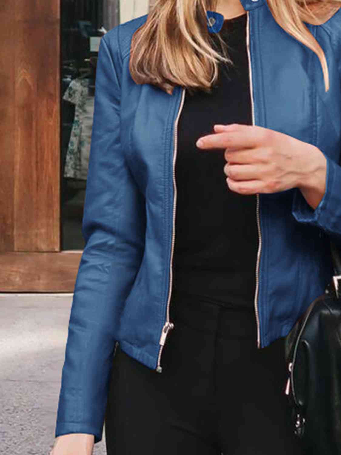 Mock Neck Zip Up Jacket**** Greta Bean & Co.