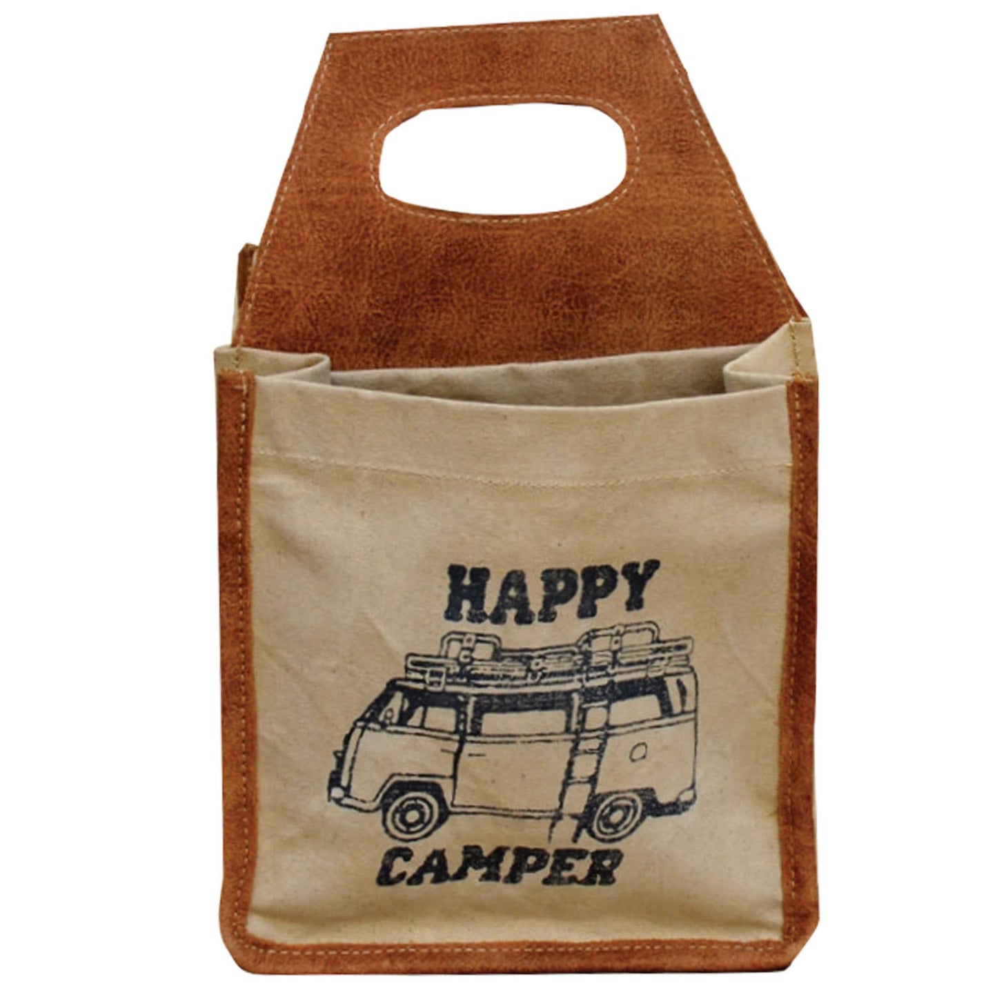 Happy Camper 6 pack Beer Carrier - Greta Bean & Co.