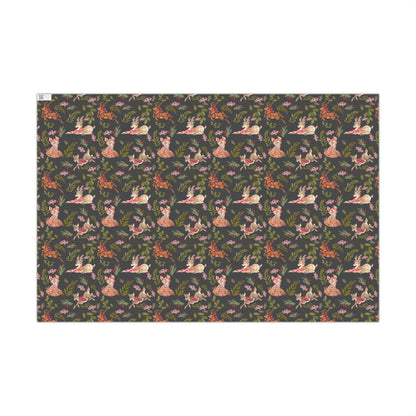 Holiday Woodland Animals Wrapping Paper Printify
