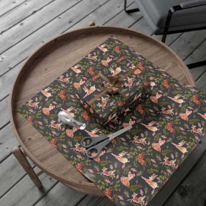 Holiday Woodland Animals Wrapping Paper Printify