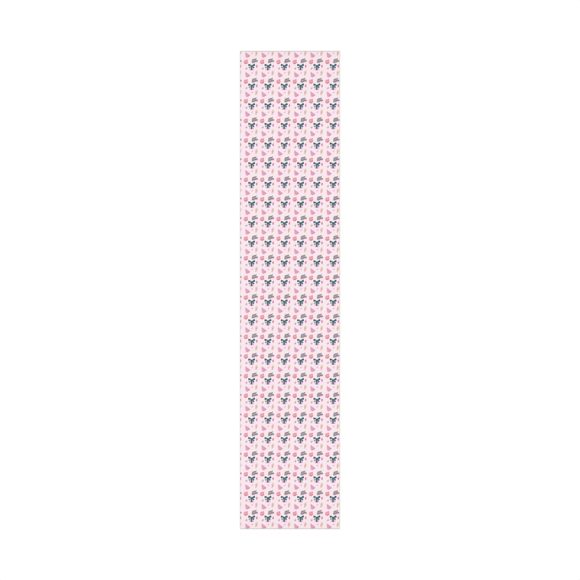 Pink Preppy Christmas Gift Wrap Printify