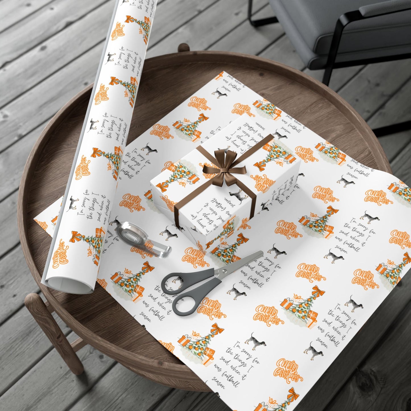Tennessee VOLS I'm sorry Christmas Gift Wrap Paper Printify