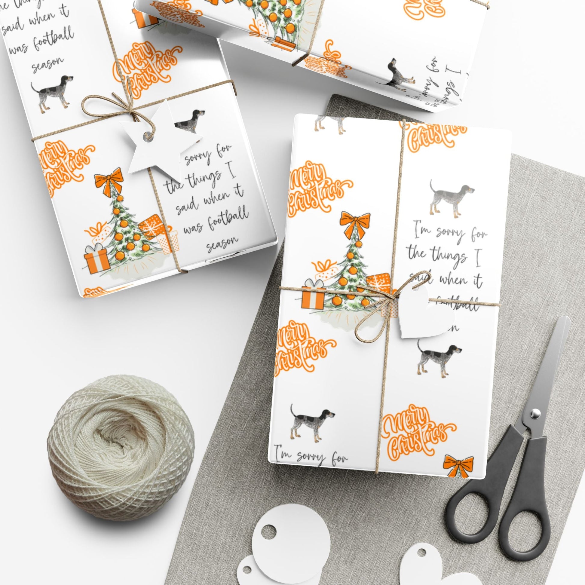 Tennessee VOLS I'm sorry Christmas Gift Wrap Paper Printify