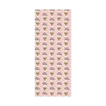 Vintage Red Toile Goldendoodle Christmas Wrapping Paper Printify