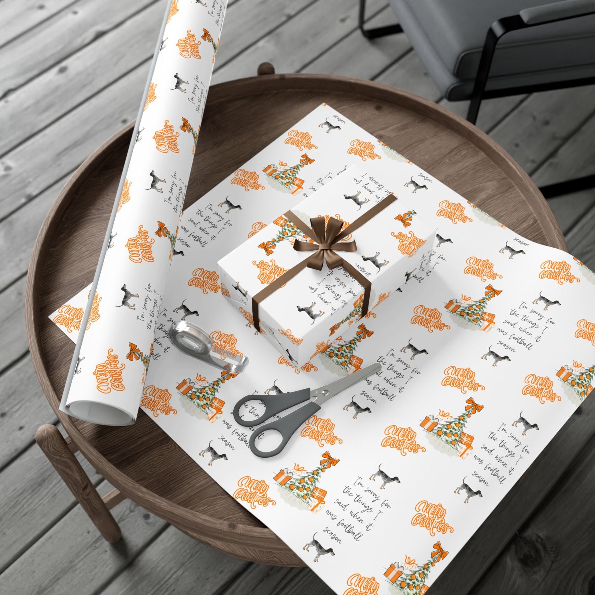 Tennessee VOLS I'm sorry Christmas Gift Wrap Paper Printify