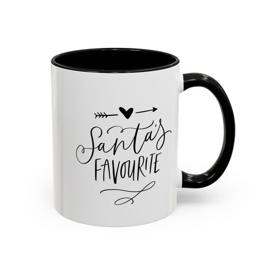 Santa's Favorite Accent Coffee Mug Printify
