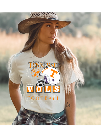 Distressed White TN Vols Scoreboard T Shirt - Greta Bean & Co.