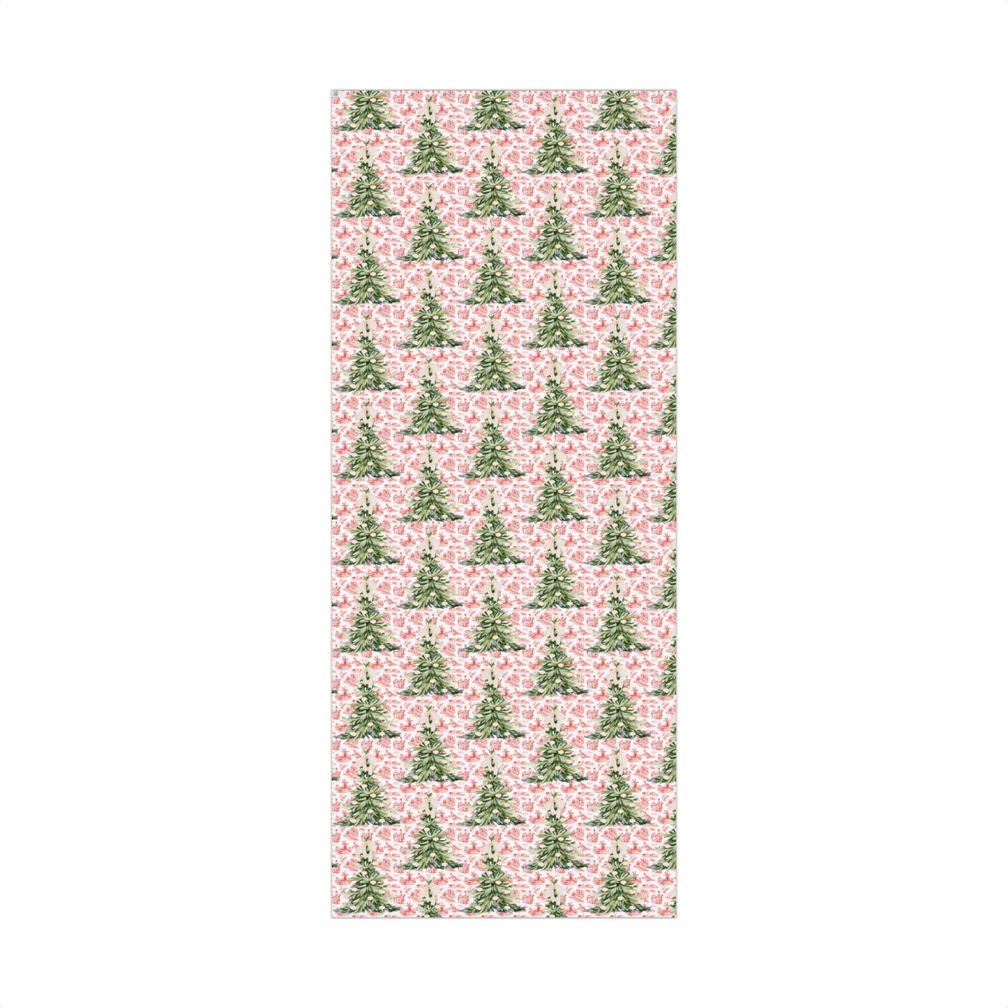 Vintage Red Toile Christmas Wrapping Paper Printify