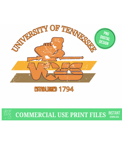 Distressed Vintage TN Vols Rifleman Logo Digital Art - Greta Bean & Co.