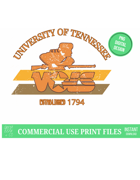Distressed Vintage TN Vols Rifleman Logo Digital Art - Greta Bean & Co.