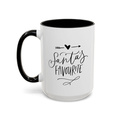 Santa's Favorite Accent Coffee Mug Printify