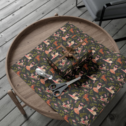 Holiday Woodland Animals Wrapping Paper Printify