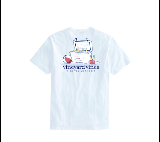 VINEYARD VINES Adult Wish You Were Beer Short sleeve Tee