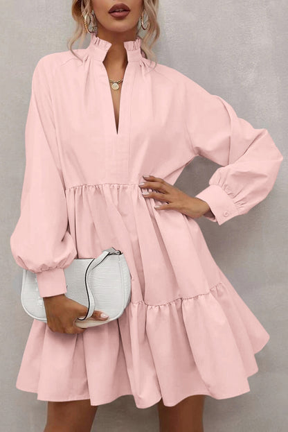 Pink Long SleeveShift Dress