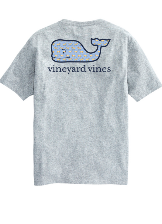 VINEYARD VINES Adult Golden Doggy Fetch Short Sleeve Tee-HEATHER GREY