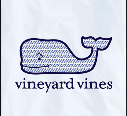 VINEYARD VINES Adult MicroTee Whale Fill Long Sleeve