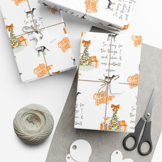 Tennessee VOLS I'm sorry Christmas Gift Wrap Paper Printify