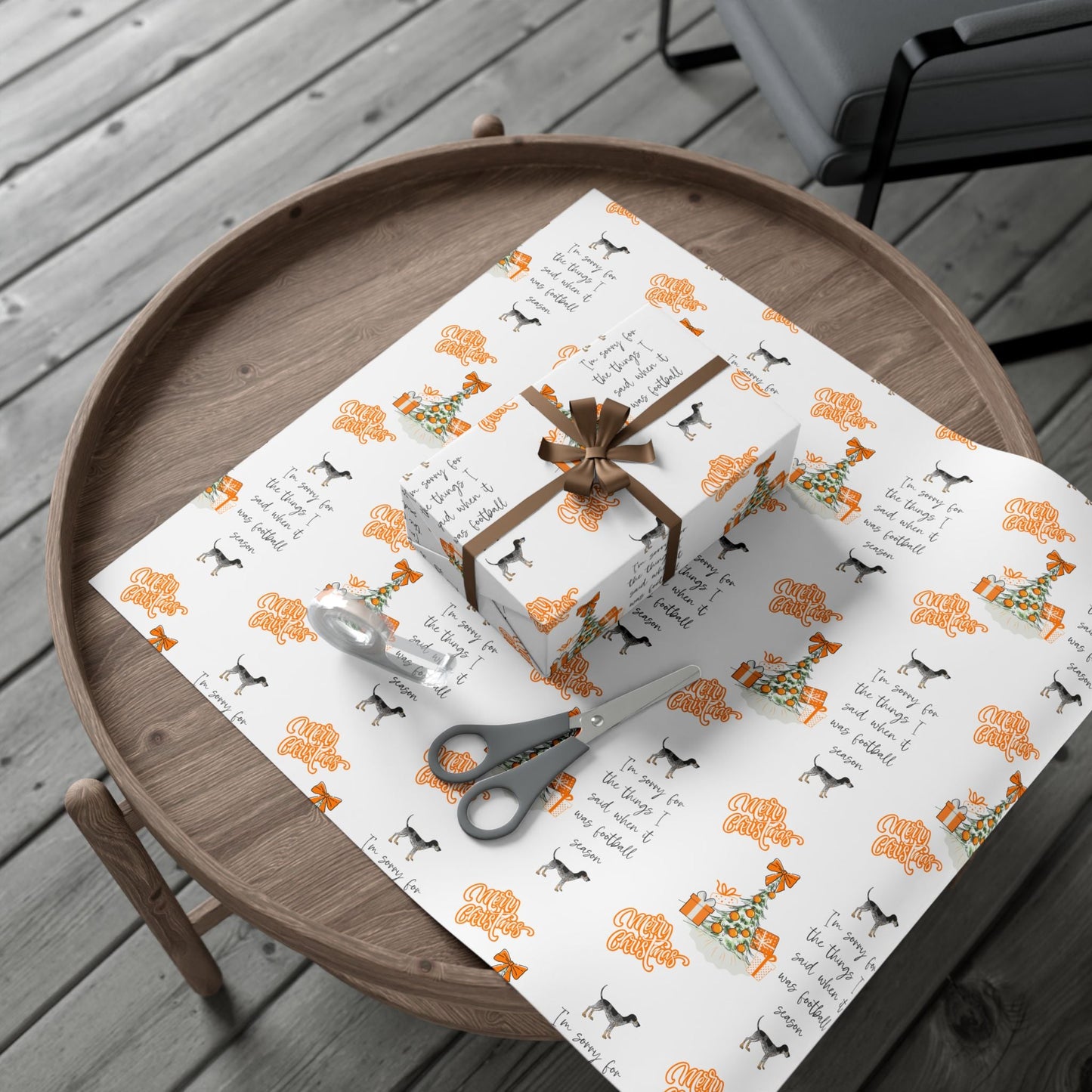 Tennessee VOLS I'm sorry Christmas Gift Wrap Paper Printify
