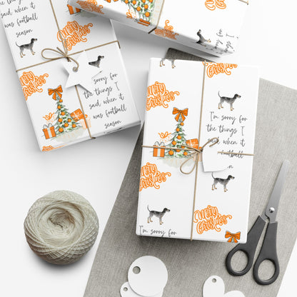 Tennessee VOLS I'm sorry Christmas Gift Wrap Paper Printify