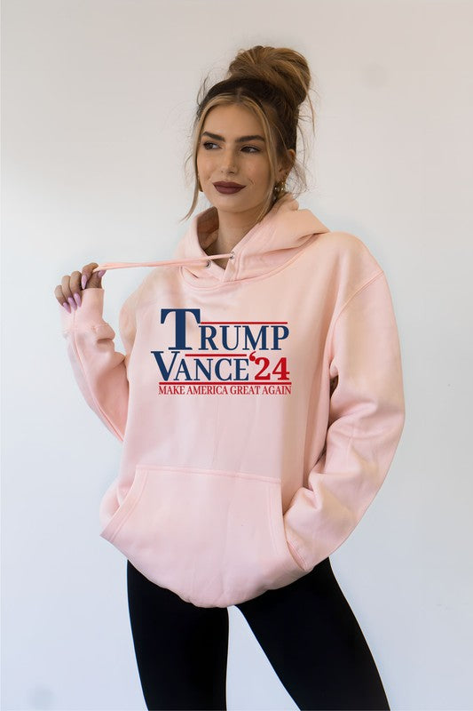 Trump Vance 2024 Graphic Hoodie Plus Size