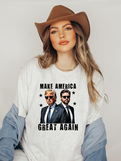 Make America Great Again Trump Vance Graphic Tee Plus Size