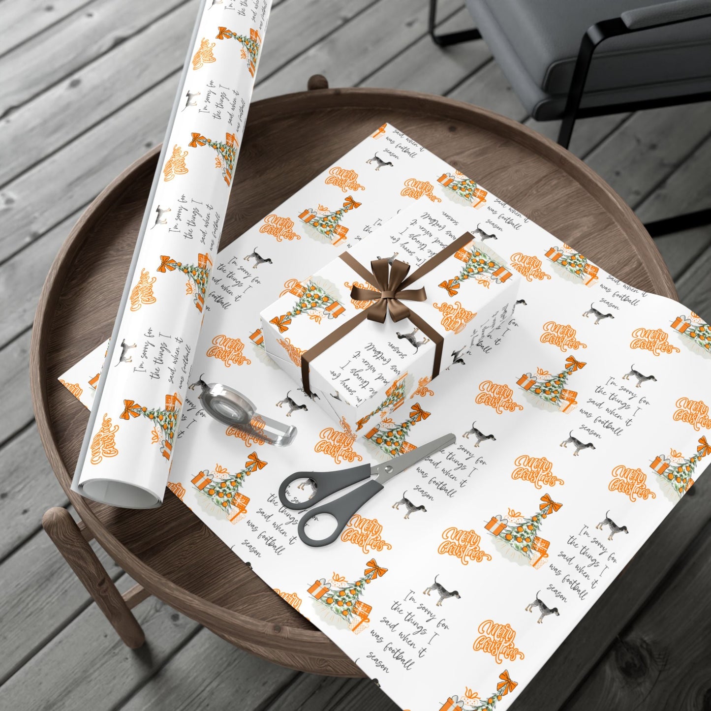 Tennessee VOLS I'm sorry Christmas Gift Wrap Paper Printify