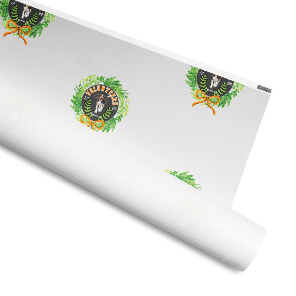 Tennessee Volunteers Christmas Wreath Wrapping Paper Roll Greta Bean & Co.