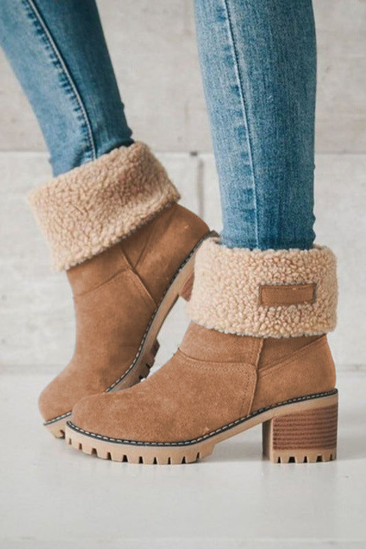 Brown Winter Fleece Lined Boots